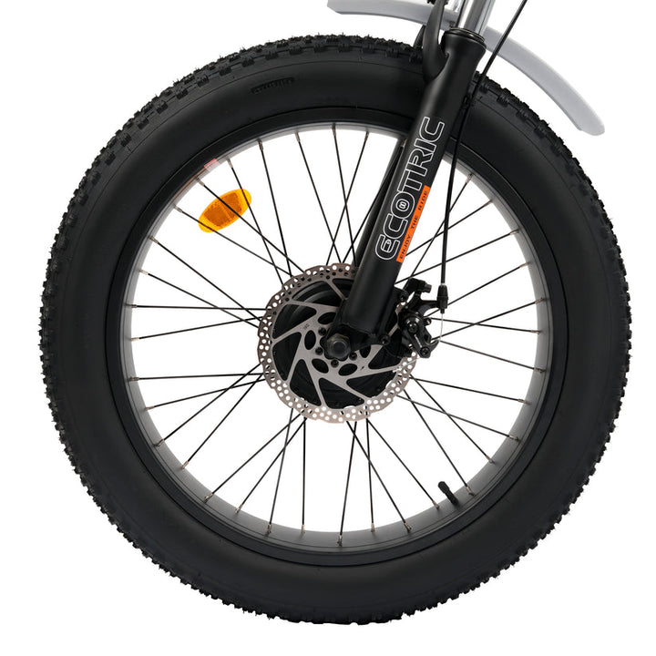 Ecotric 48V 24"x4.0 Front 20"x4.0 Rear Tires Tricycle electric bike with Front Basket + Rear Rack