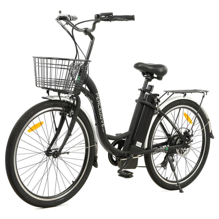 Ecotric 26inch Peacedove electric city bike with basket and rear rack