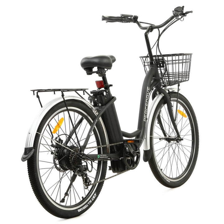 Ecotric 26inch Peacedove electric city bike with basket and rear rack